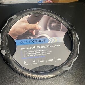 Zero to Sixty Textured Grip Steering Wheel Cover Black